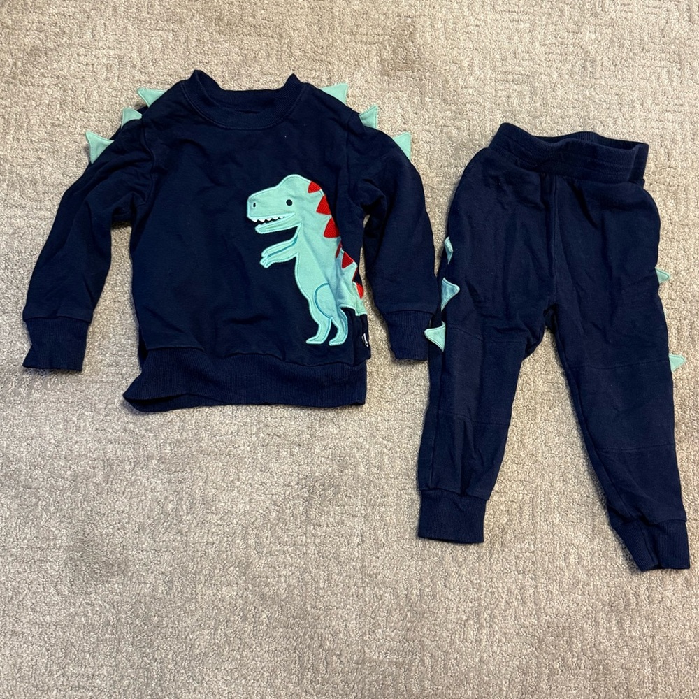 Little Sleepies Play - Dinosaur Matching Set - Sweatshirt and Pants